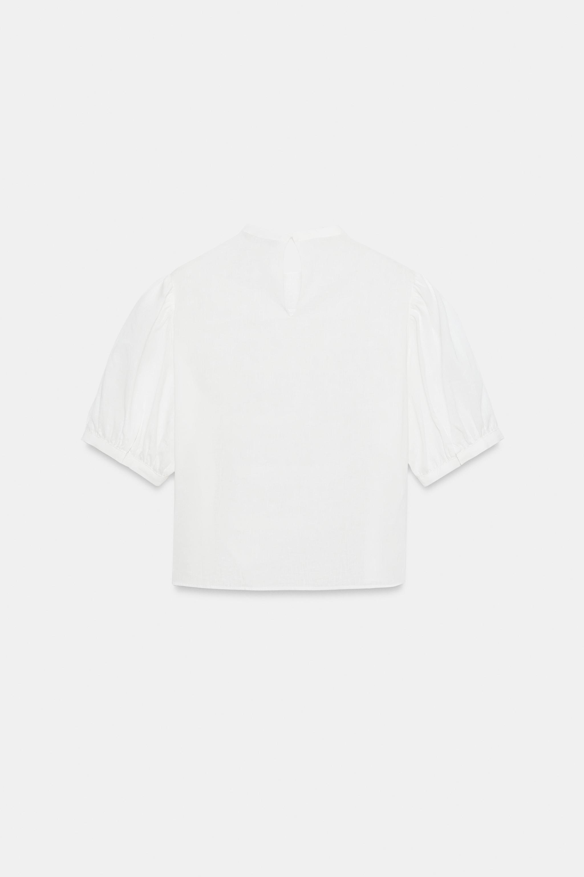 PUFF SLEEVE FIREMAN CLASP SHIRT